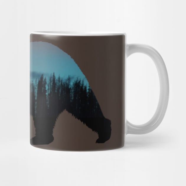 Tree Silhouette Bear by BlackGrain